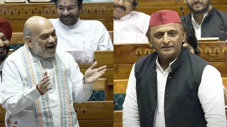 अखिलेश ने बीजेपी अध्यक्ष पर चुटकी लेकर किया सवाल,अमित शाह ने दिया मजेदार जवाब, सदन में गूंजे ठहाके