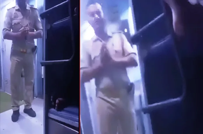 प्रयागराज एक्‍सप्रेस में सोते समय लड़की को छुआ, वीडियो वायरल, सिपाही सस्पेंड