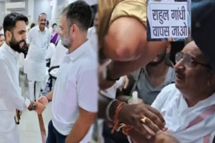 योगी के मंत्री दिनेश प्रताप सिंह ने राहुल गांधी का काफिला रोका, फिर मुस्कराते मिले; बेटे ने भी मिलाया हाथ