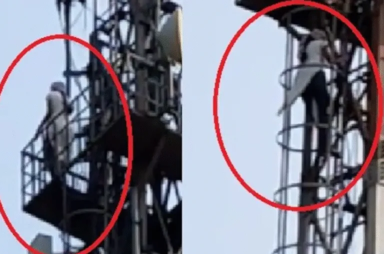 दिवाली की सफाई के लिए मां ने डांटा, नाराज़ बेटी चढ़ गई मोबाइल टॉवर पर, कूदने की दी धमकी – Video Viral