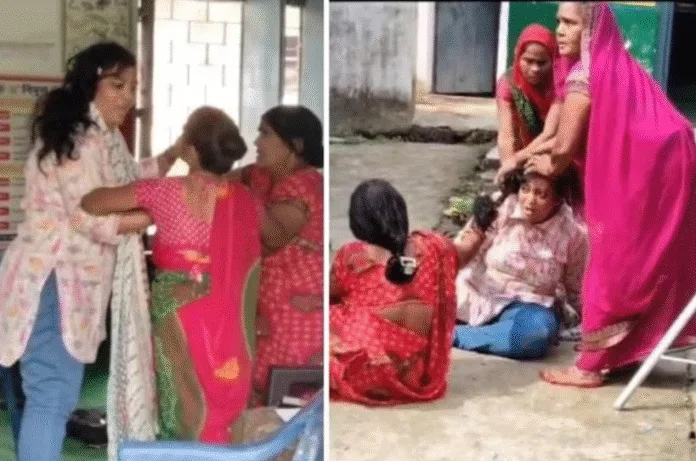 शिक्षिका और रसोइयों के बीच जमकर मारपीट, बाल पकड़कर गिराया; वीडियो वायरल, टीचर सस्पेंड