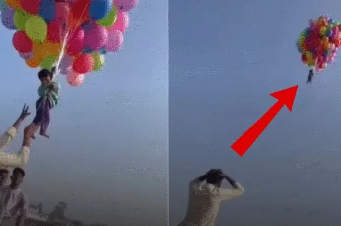 हीलियम गुब्बारों के साथ हवा में उड़ गया दो साल का बच्चा! तीन घंटे चला रेस्क्यू ऑपरेशन, वीडियो वायरल