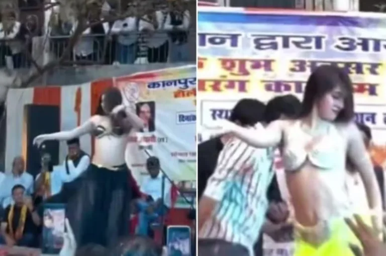 VIDEO: कानपुर कचहरी में होली मिलन समारोह के दौरान डांस कार्यक्रम, वीडियो वायरल