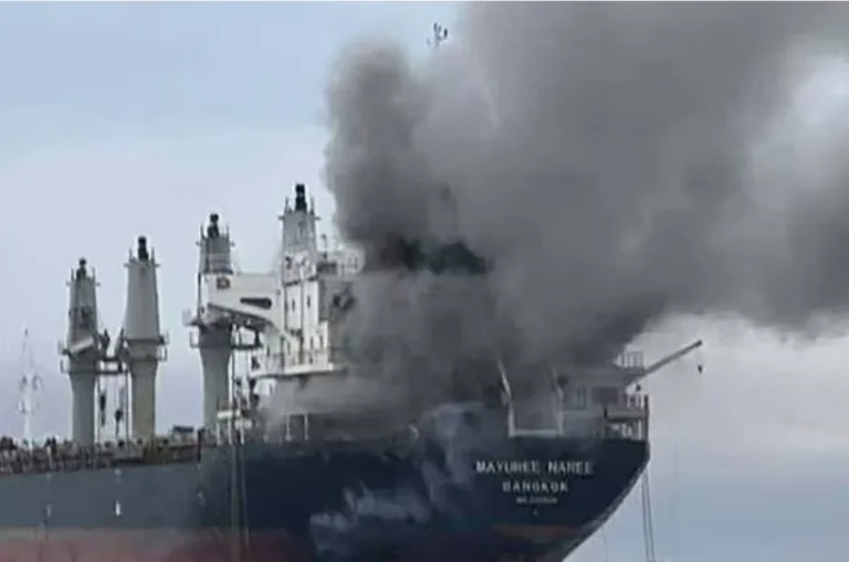 गुजरात आ रहे कार्गो जहाज पर स्ट्रेट ऑफ होर्मुज के पास मिसाइलों से हमला, जहाज में लगी भीषण आग
