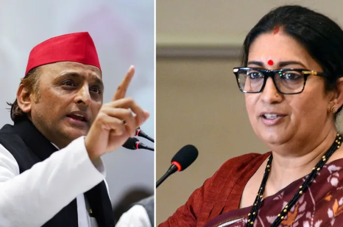 दम है तो गोरखपुर से चुनाव लड़कर दिखाएं, Smriti Irani का Akhilesh Yadav पर पलटवार