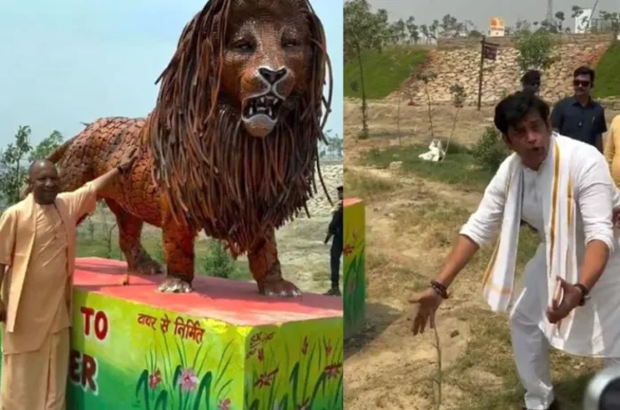 शेर का फेस और लो एंगल...', 'महाराज जी, मुख्यमंत्री योगी को फोटो सेशन का तरीका बताते दिखे रवि किशन