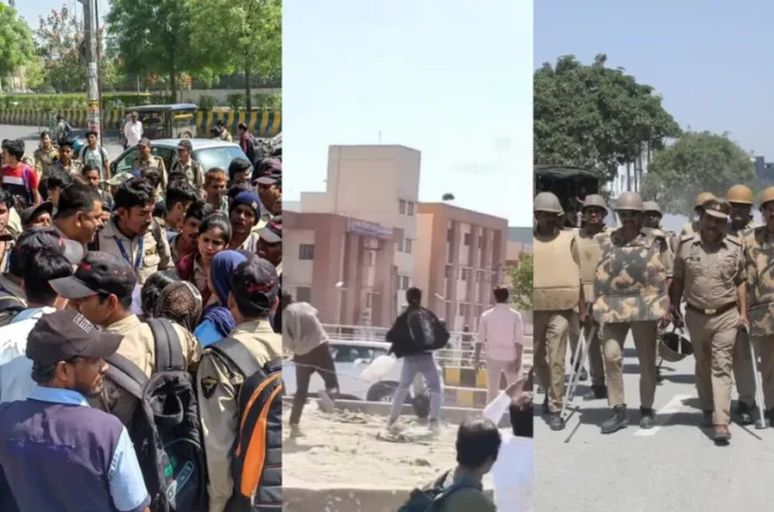 नोएडा में फिर बवाल: वेतन बढ़ने के बाद भी नहीं थमा श्रमिकों का गुस्सा, कई जगह पथराव-तोड़फोड़