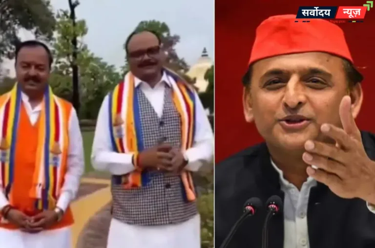 दो स्टूल जोड़ने से कुर्सी नहीं बनती: यूपी के दोनों डिप्टी CM केशव और बृजेश के वीडियो पर अखिलेश यादव का तंज