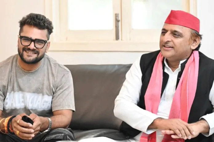 खेसारी लाल यादव ने अखिलेश यादव को बताया बड़ा भाई, बोले-उन्हें बहुत प्यार करता हूं' ,यूपी की राजनीति में होगी एंट्री?