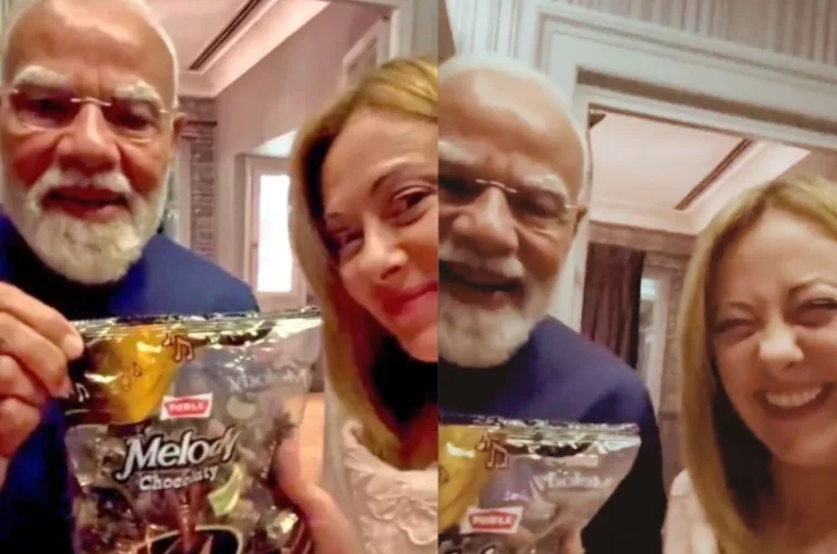 VIDEO: पीएम मोदी ने जॉर्जिया मेलोनी को गिफ्ट की ‘मेलोडी’ टॉफी, वायरल हुआ दोनों नेताओं का मजेदार अंदाज