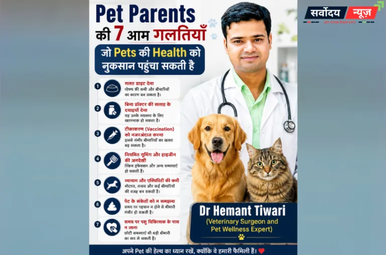 Pet Parents की 7 आम गलतियाँ जो Pets की Health को नुकसान पहुंचा सकती हैं
